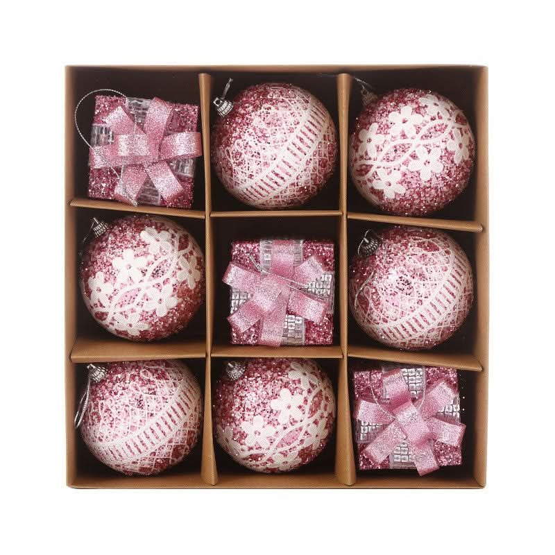 Kit 9 Peças Bolas De Natal 8CM