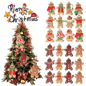 Decoração de árvore de Natal Pingente Gingerbread Man 25 Peças